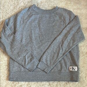 Calvin Klein Womens' Gray Crewneck Sweatshirt Soft Knit